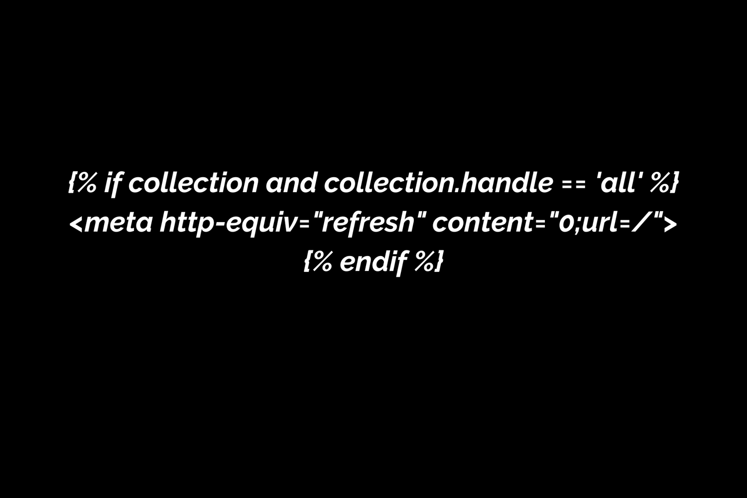Redirecting a Shopify