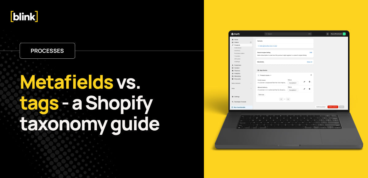 Metafields vs. tags - a Shopify taxonomy guide