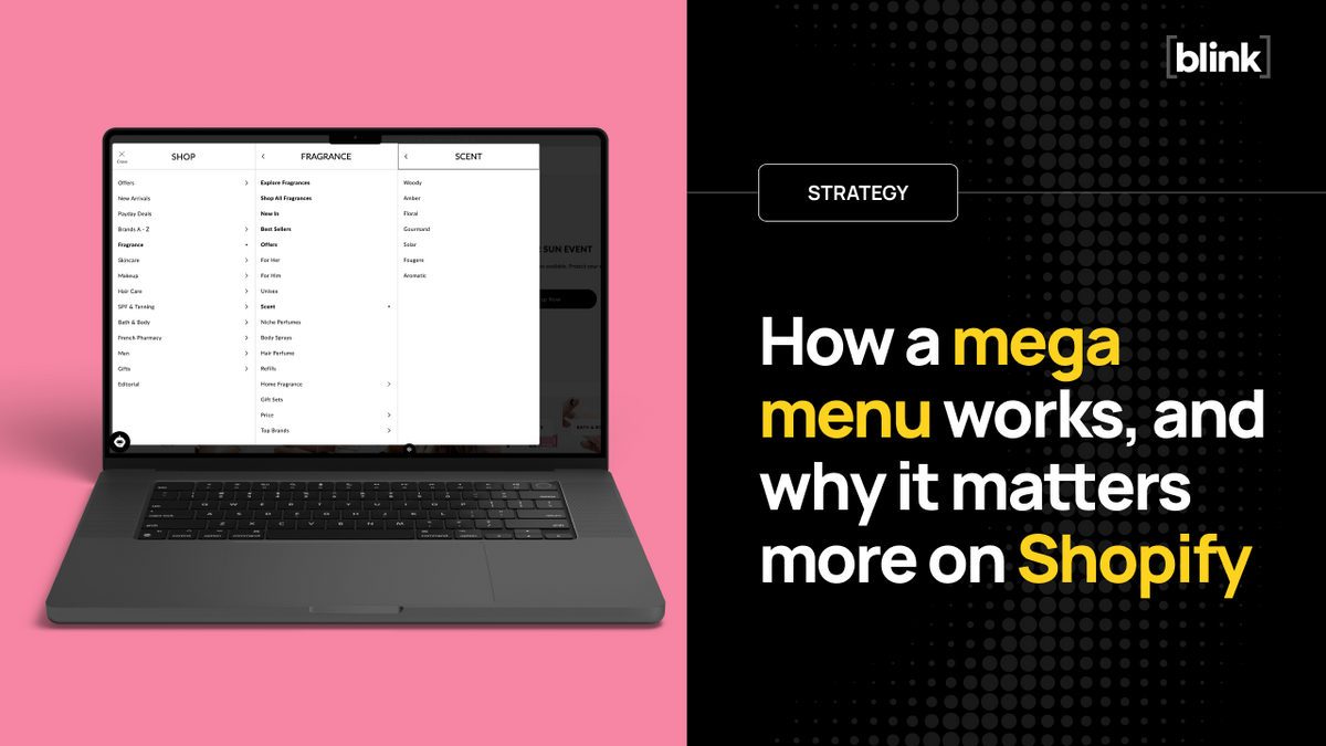 How a mega menu works, and why it matters more on Shopify