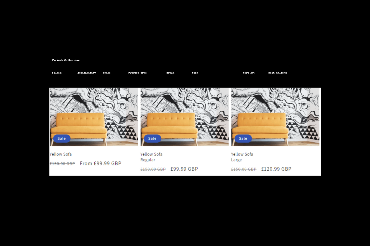 Adding variants to collection pages on Shopify